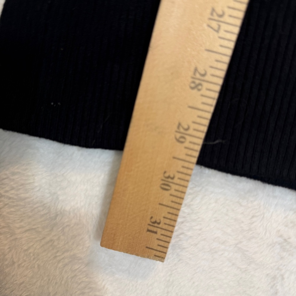 Style & Co Sweater Womens Size Large Black White Striped V-Neck Rayon Preppy - Picture 5 of 6